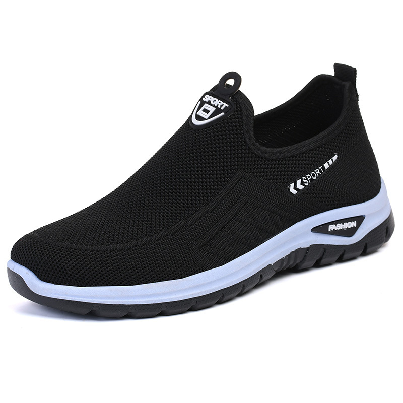 Muške Slip-On tenisice s prozračnim mrežastim gornjim dijelom, okrugli vrh, gumasti potplat, niski potpetica 1–3 cm