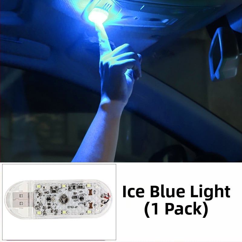 Αυτοκινήτου USB φως ατμόσφαιρας με φωνητικό έλεγχο, πολυλειτουργικός νυχτερινός φωτισμός και θήκη αποθήκευσης (12V • 1.5W • 0.3A • USB touch atmosphere light)