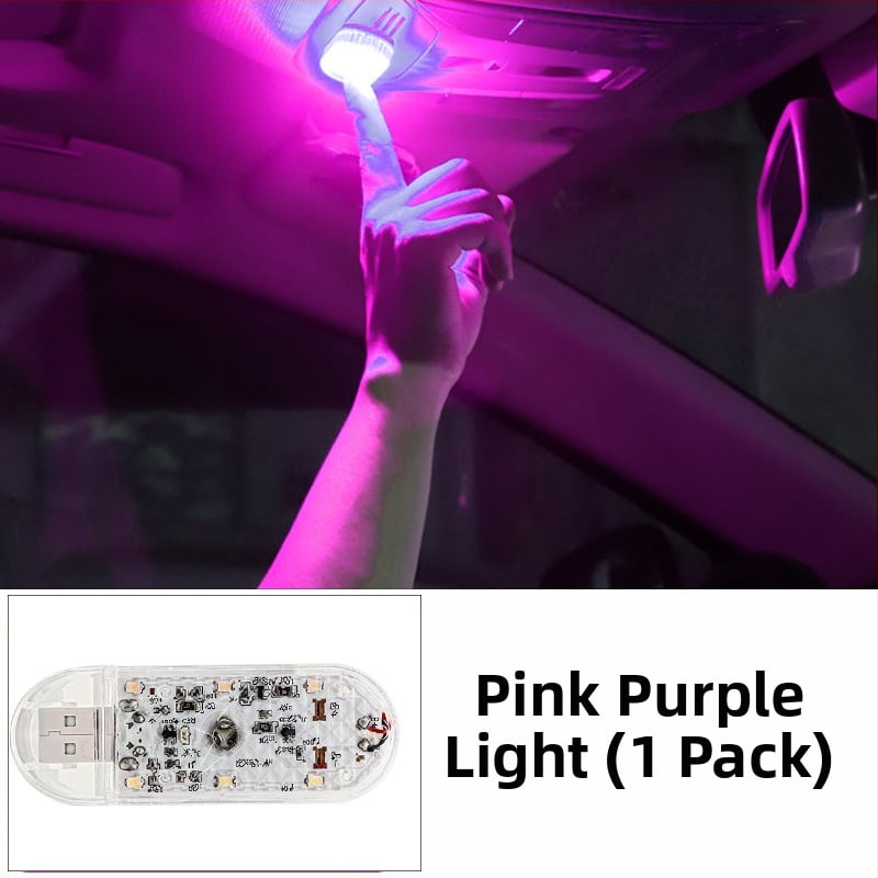 Αυτοκινήτου USB φως ατμόσφαιρας με φωνητικό έλεγχο, πολυλειτουργικός νυχτερινός φωτισμός και θήκη αποθήκευσης (12V • 1.5W • 0.3A • USB touch atmosphere light)