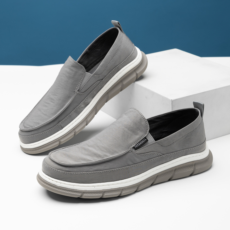Muške slip-on tenisice od platna, okrugla nosnica, gornji dio od platna, prozračan dizajn, EVA potplat