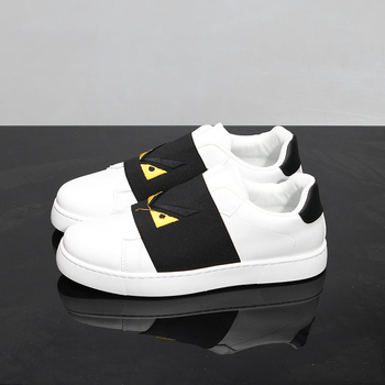 Műbőr loaferok, Slip-On, kerek orr, gumitalp