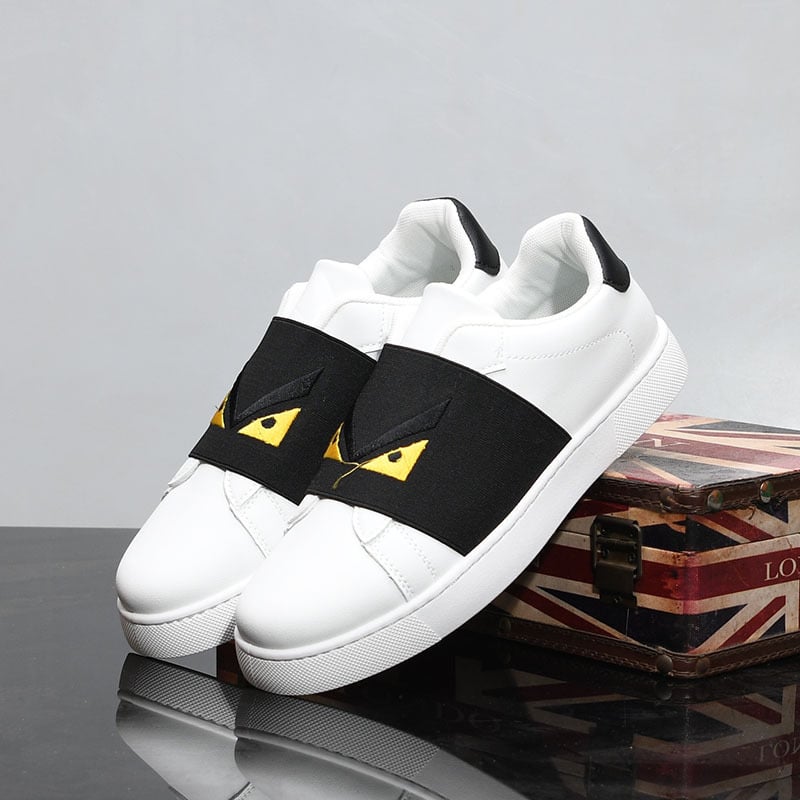 Műbőr loaferok, Slip-On, kerek orr, gumitalp