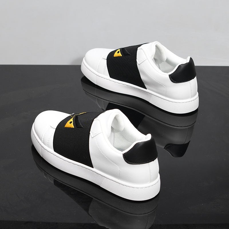 Műbőr loaferok, Slip-On, kerek orr, gumitalp