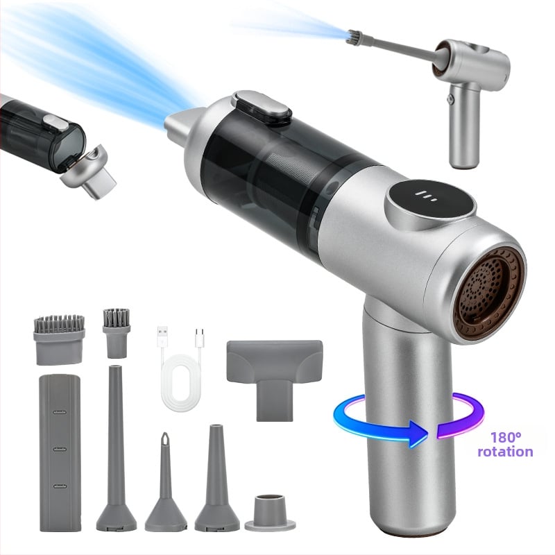 Aspirator portabil fără fir cu motor brushless, 11.1V, 120W, 20000 Pa, autonomie 40 min, zgomot 78 dB, pentru casă și mașină, reîncărcabil