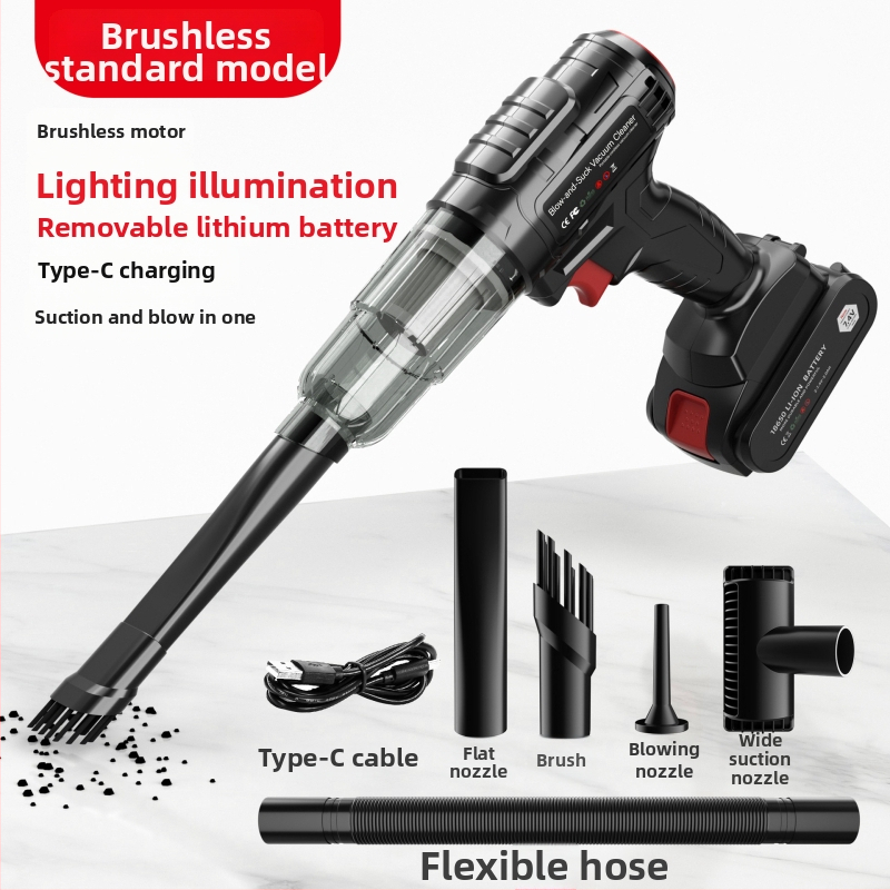 Aspirator de mână pentru mașină, 7.4V, 110W, 6000Pa, Brushless