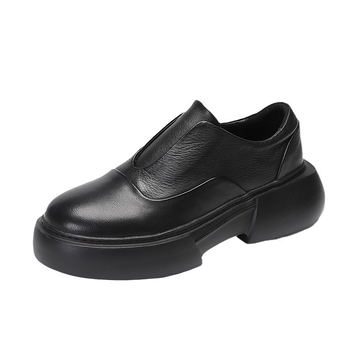 Férfi bőrlapos loaferek - Slip-on cipő, felsőréteg marhabőrből, belső bőr, EVA talp, sarok 3–5 cm