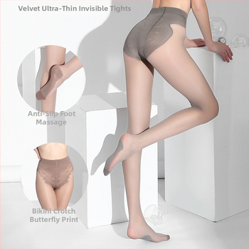 Βελούδινο καλσόν με διαμόρφωση και αντιτριβή, 12D λεπτό