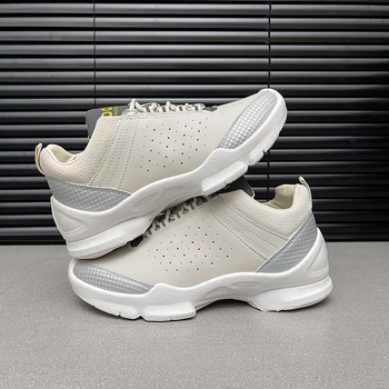 Pantofi bărbați Waffle pentru iarnă — respirabili, ușori, cu înălțime medie a gleznei, partea superioară din amestec de materiale, talpă din spumă, șireturi