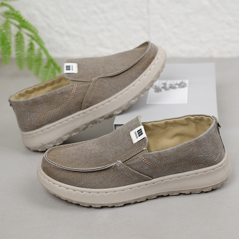Pantofi din pânză în stilul vechi Beijing, fără șireturi, ușori, respirabili, talpă din cauciuc