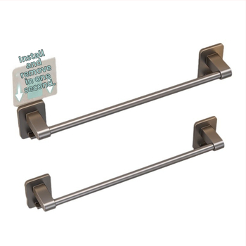 Ράγα πετσετών Space αλουμίνιο, χωρίς διάτρηση, τοίχο-μονταρισμένη, 15 kg φόρτωση, φινίρισμα με ψεκασμό πλαστικού