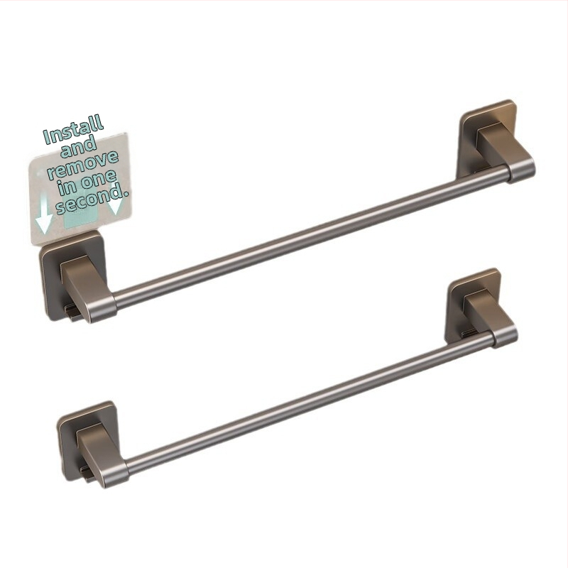 Ράγα πετσετών Space αλουμίνιο, χωρίς διάτρηση, τοίχο-μονταρισμένη, 15 kg φόρτωση, φινίρισμα με ψεκασμό πλαστικού