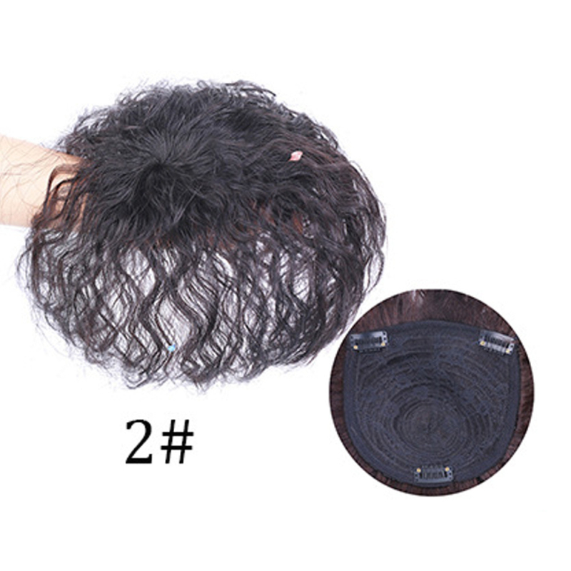 Top-piece wig za žene, voluminozan, termostabilna sintetička vlakna, kratka kovrčava frizura, prirodan izgled