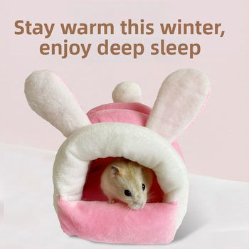 Φωλιά για χάμστερ από πολυεστέρα, ζεστό βαμβάκι, για χειμερινή χρήση
