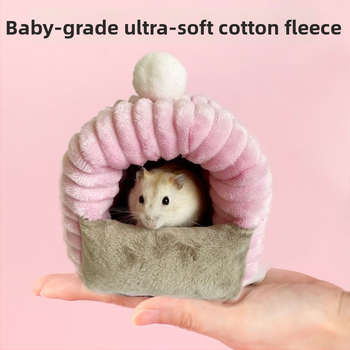 Φωλιά για χάμστερ από πολυεστέρα, ζεστό βαμβάκι, για χειμερινή χρήση