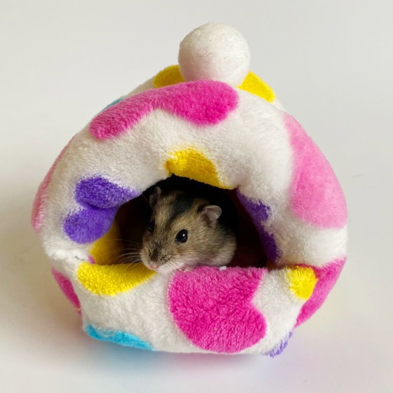 Φωλιά για χάμστερ από πολυεστέρα, ζεστό βαμβάκι, για χειμερινή χρήση