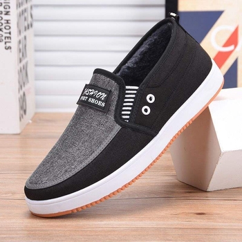 Muške tenisice od platna s umjetnim plišem, lagane i prozračne, protuklizna gumena potplata, niski profil