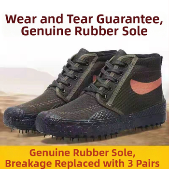 Magas szárú munkacipő építkezésre, vászon felsőrész, kerek orr, vulkanizált gumitalp, légáteresztő és kopásálló