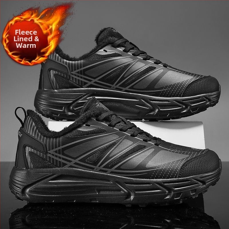 Téli papucs uniszex fleece bélessel, felső rész mikroszálas bőr, kerek orr, vastag talp