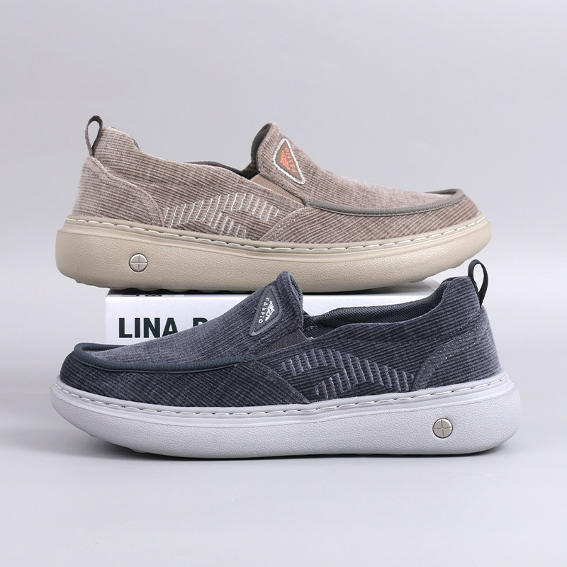 Muške slip-on casual cipele s prozračnim pamukim gornjim dijelom, niski profil, pletena podstava, EVA potplat, elastna traka za lakše oblačenje