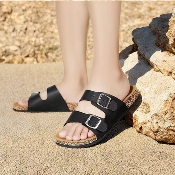 Jubufan unisex ljetne sandale, gornji dio od mikrovlaknaste kože, PVC potplat, ležerni stil, ljeto 2025