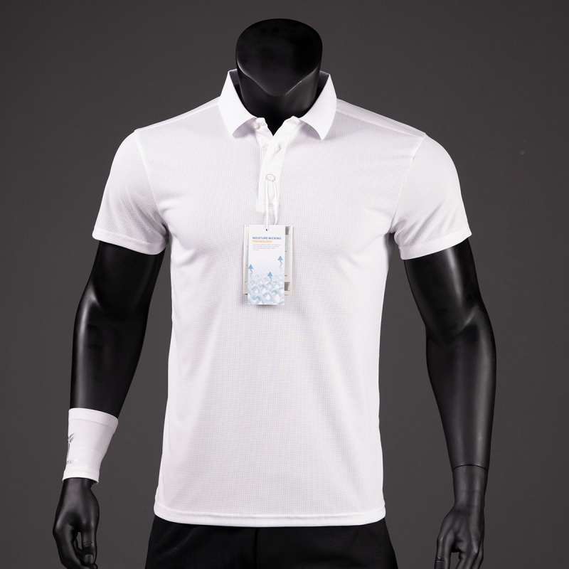 Sportsko polo majica s anti mirisom i brzim sušenjem, prozračna vaflasta pletenina, odvodi vlagu, prilagođeni logotip, kratki rukavi.