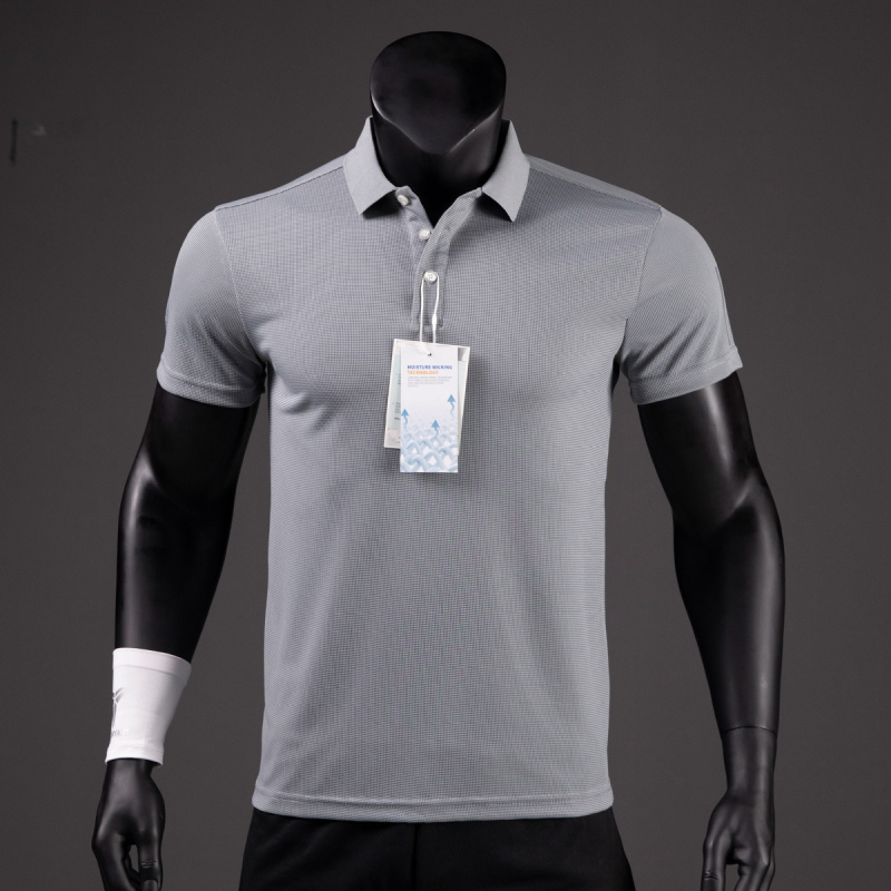 Sportsko polo majica s anti mirisom i brzim sušenjem, prozračna vaflasta pletenina, odvodi vlagu, prilagođeni logotip, kratki rukavi.