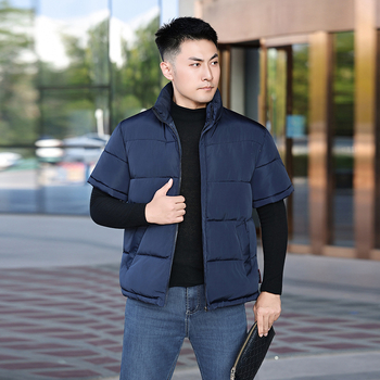 Ανδρικό γιλέκο με επένδυση από πολυεστέρα, κοντά μανίκια, ελεύθερη εφαρμογή, γέμισμα πολυεστέρα, χειμερινή σεζόν 2025
