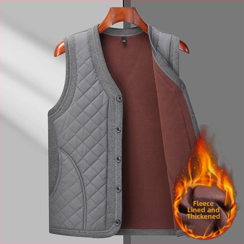 Férfi Corduroy mellény kapucnival, bélelt nyúl szőrrel, karcsú szabású, V-nyakú, dupla zárás, csíkos mintázat