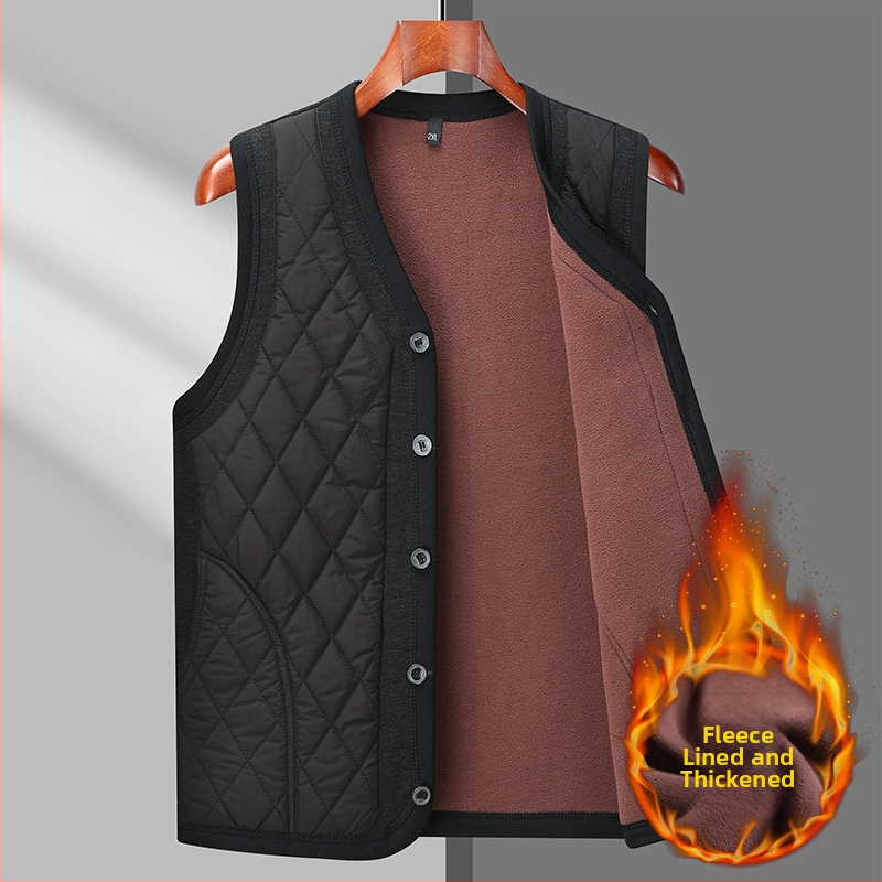 Férfi Corduroy mellény kapucnival, bélelt nyúl szőrrel, karcsú szabású, V-nyakú, dupla zárás, csíkos mintázat