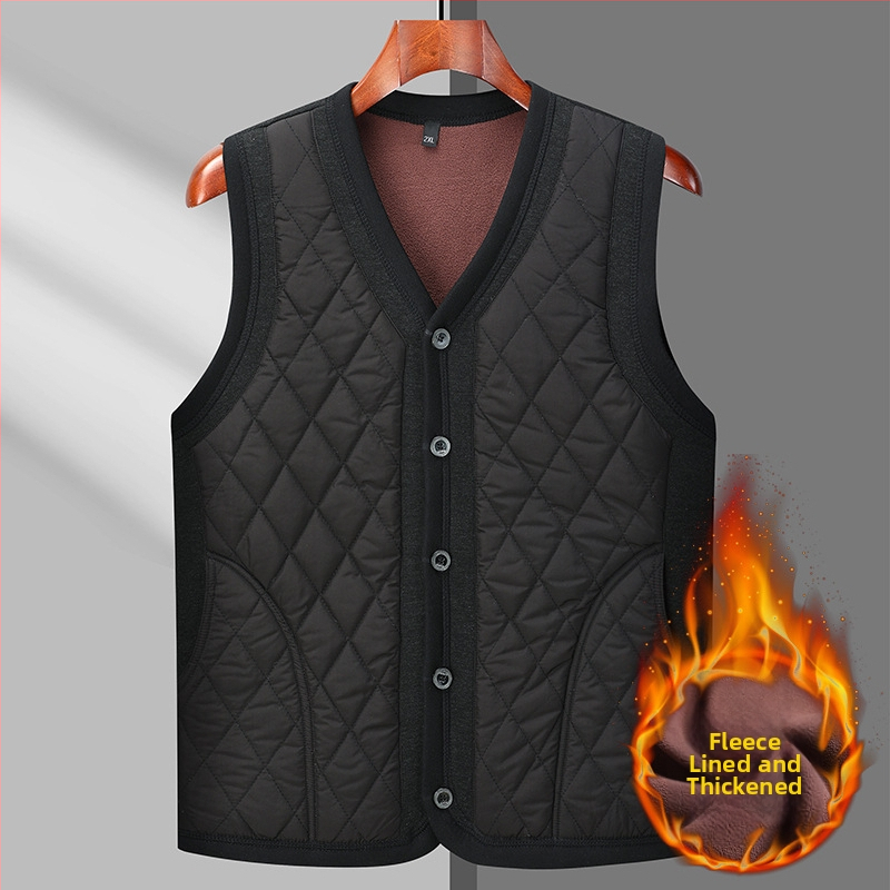 Férfi Corduroy mellény kapucnival, bélelt nyúl szőrrel, karcsú szabású, V-nyakú, dupla zárás, csíkos mintázat