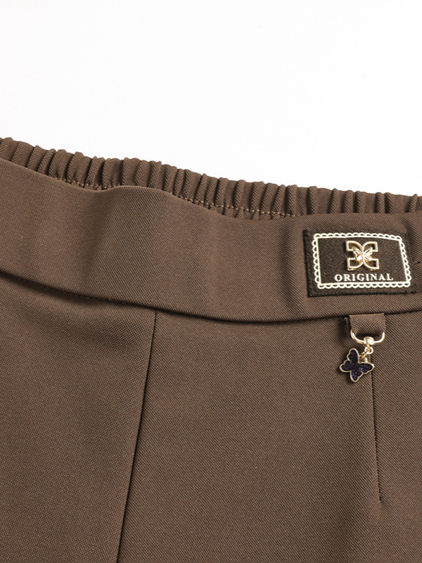 Pantalone za mame s labavim krojem, visokim strukom, jesen-zima, poliester >95%, bez glačanja