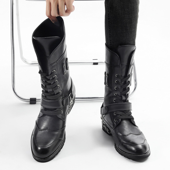 Martin csizmák, brit stílus, PU felsőrész, kerek orr, gumírozott talp, 3-5 cm sarok