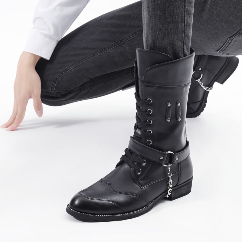 Martin csizmák, brit stílus, PU felsőrész, kerek orr, gumírozott talp, 3-5 cm sarok