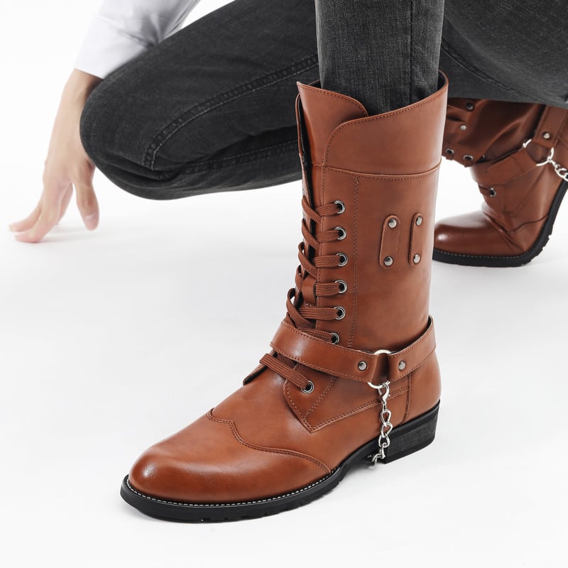 Martin csizmák, brit stílus, PU felsőrész, kerek orr, gumírozott talp, 3-5 cm sarok