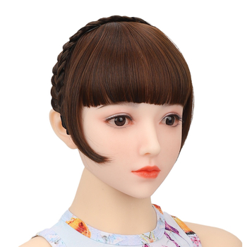 Mei Rui YG3318 hairband με Fishbone πλέξη και bangs, καλώδιο υψηλής θερμοκρασίας, ρεαλιστικά χοντρά bangs