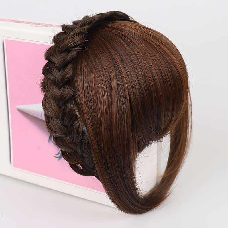 Mei Rui YG3318 hairband με Fishbone πλέξη και bangs, καλώδιο υψηλής θερμοκρασίας, ρεαλιστικά χοντρά bangs