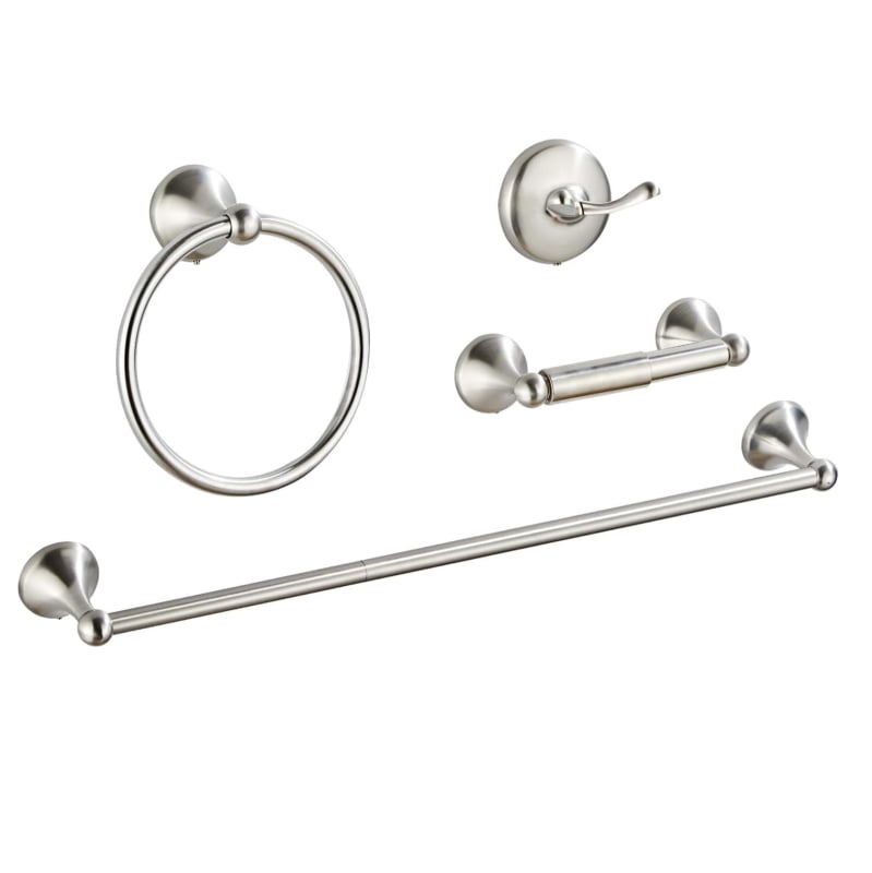 Σετ κρεμάστρας πετσέτας από ανοξείδωτο ατσάλι με ένα επίπεδο ράφι μπάνιου – μοντέρνος μινιμαλισμός, αντοχή 30 kg