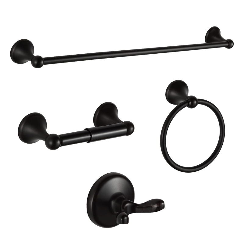 Σετ κρεμάστρας πετσέτας από ανοξείδωτο ατσάλι με ένα επίπεδο ράφι μπάνιου – μοντέρνος μινιμαλισμός, αντοχή 30 kg