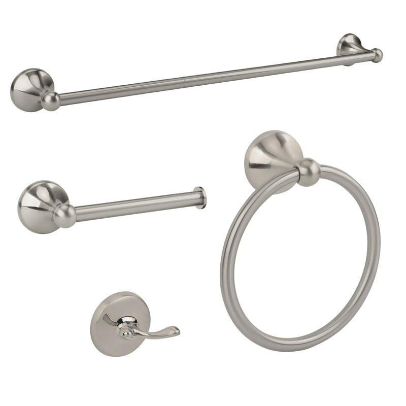 Σετ κρεμάστρας πετσέτας από ανοξείδωτο ατσάλι με ένα επίπεδο ράφι μπάνιου – μοντέρνος μινιμαλισμός, αντοχή 30 kg