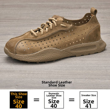 Férfiaknak szánt széles orrú mokaszín; felső rész első réteg marhabőrből; talpbetét első réteg disznó bőrből; gumitalp; csúszásmentes és légáteresztő