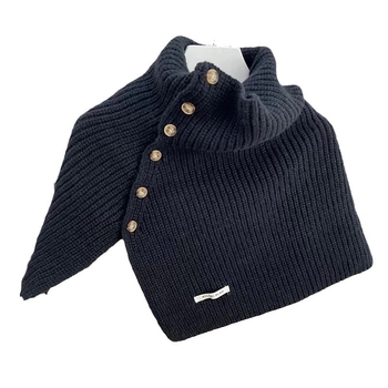 Дамски шал за врата с копчета – топло плетено полиестерно изделие, зимен корейски стил