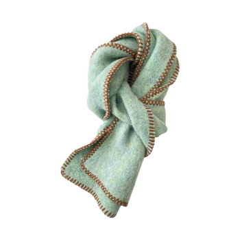 Женски зимен шал от вълна, корейски стил, контрастен кант, тъкане Warp knitting