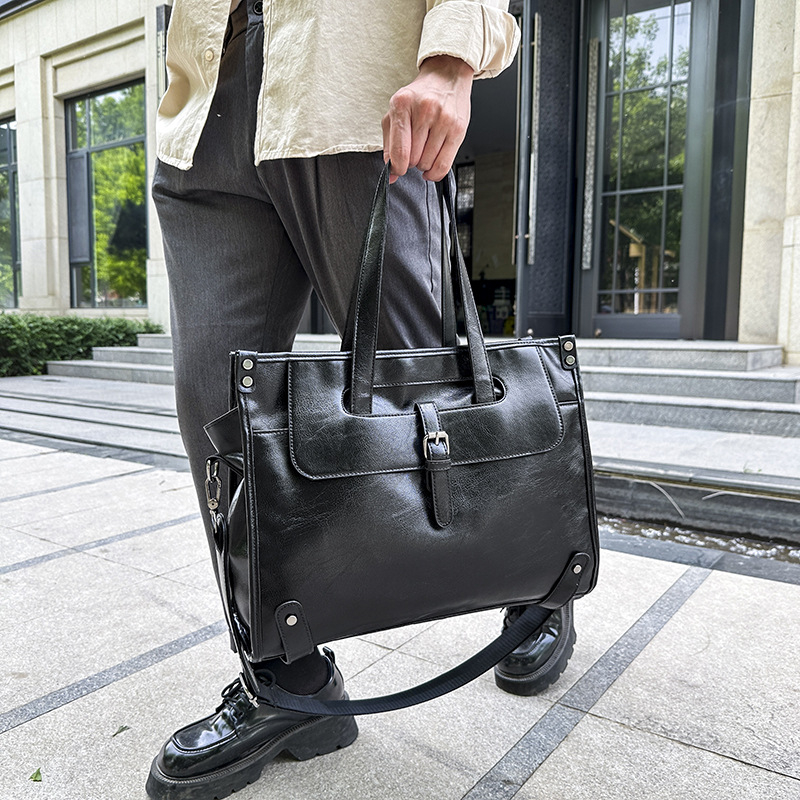 Muška poslovna torba-backpack za poslovna putovanja - PU materijal, poliester podstava, stil poslovnog putovanja