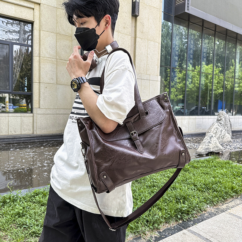 Muška poslovna torba-backpack za poslovna putovanja - PU materijal, poliester podstava, stil poslovnog putovanja