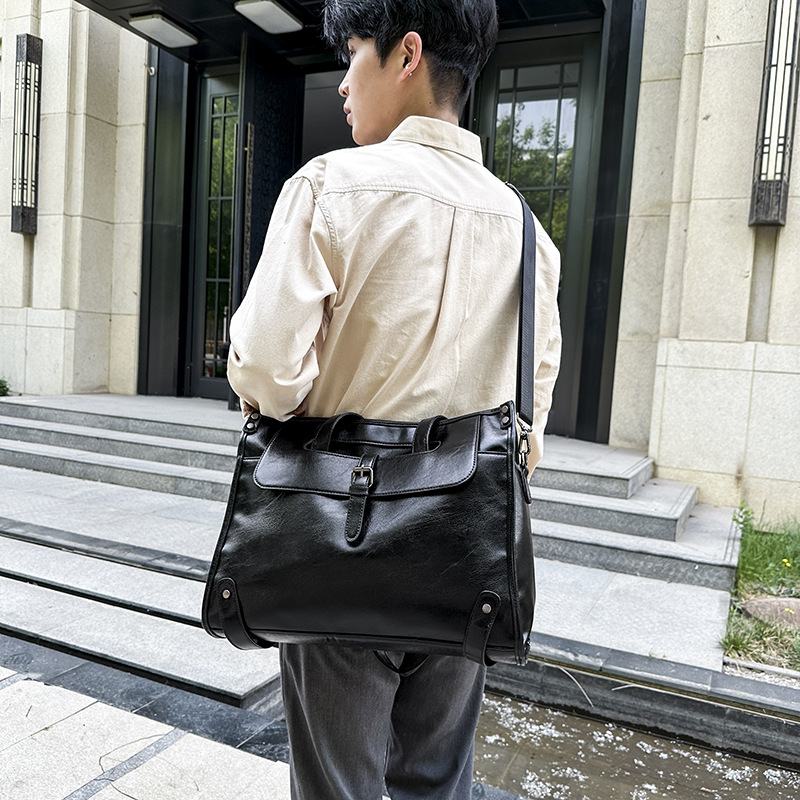Muška poslovna torba-backpack za poslovna putovanja - PU materijal, poliester podstava, stil poslovnog putovanja