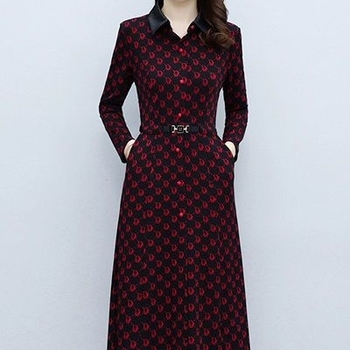 Haljina srednje dužine s polo ovratnikom, dugi rukavi, književno-retro stil, kineska inspiracija, proljeće 2025