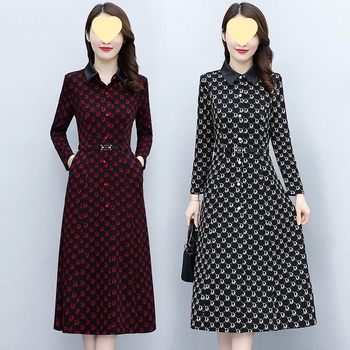 Haljina srednje dužine s polo ovratnikom, dugi rukavi, književno-retro stil, kineska inspiracija, proljeće 2025