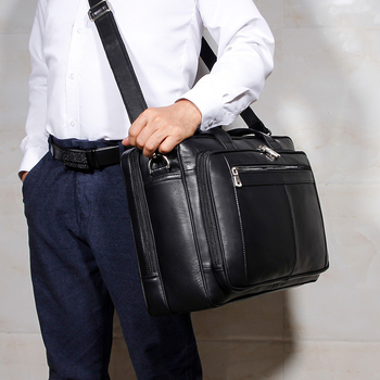 Di Fan muška poslovna torba od prave kože, stil poslovnog putovanja, vodootporna i iznimno lagana