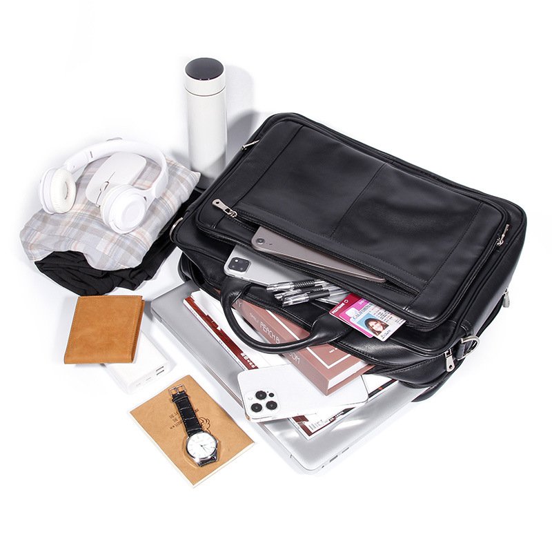 Di Fan muška poslovna torba od prave kože, stil poslovnog putovanja, vodootporna i iznimno lagana