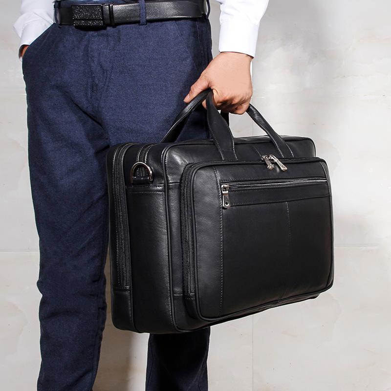 Di Fan muška poslovna torba od prave kože, stil poslovnog putovanja, vodootporna i iznimno lagana
